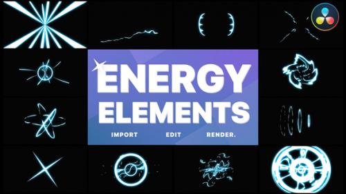 Videohive - Cartoon Energy Elements | DaVinci Resolve - 33909357