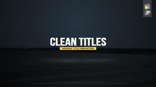 Videohive - Clean Titles for FCPX - 33974273