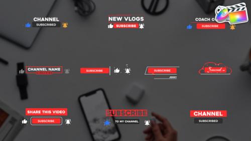 Videohive - Youtube Subscribe Buttons | FCPX - 34031394
