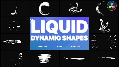 Videohive - Dynamic Liquid Shapes | DaVinci Resolve - 34053205