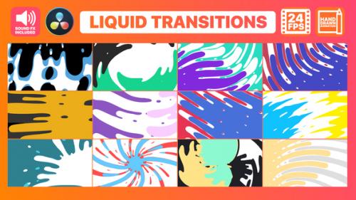 Videohive - Liquid Transitions Pack | DaVinci Resolve - 34055844