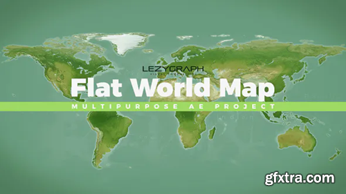 Videohive Flat World Map 23119540