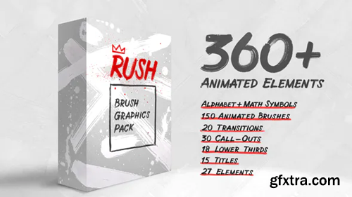 Videohive Rush - Brush Graphics Pack 28683029