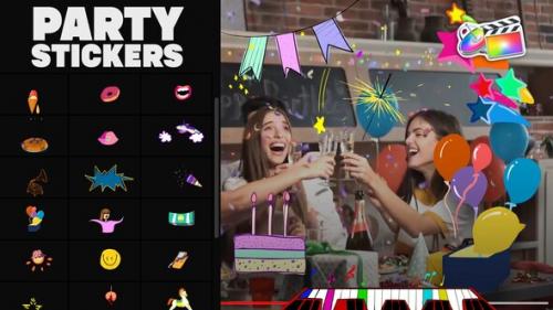 Videohive - Animated Party Stickers | FCPX - 34100478