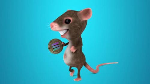 Videohive - Fun 3D cartoon mouse with cryptocurrency - 34054121