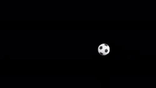 Videohive - Soccer Ball Fly Towards Camera on Transparent Background - 34055350