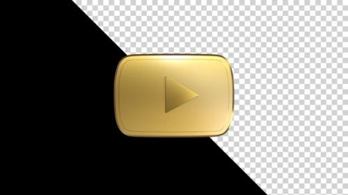 Videohive - You Tube Golden Logo - 34056376