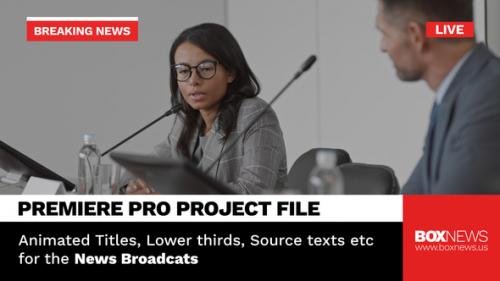 Videohive - Broadcast News Package | Animated Titles and Lower Thirds for Premiere Pro - 33930222