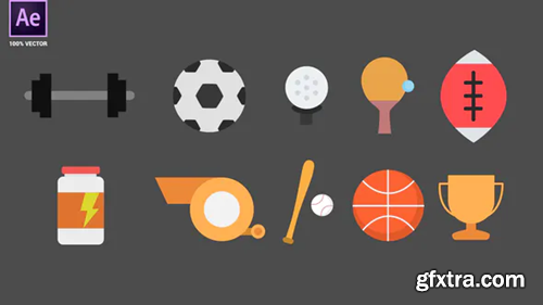 Videohive Sport Animated Icons 34095066