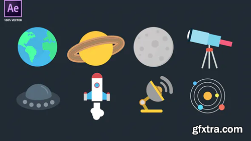 Videohive Space Icons Pack 34094908