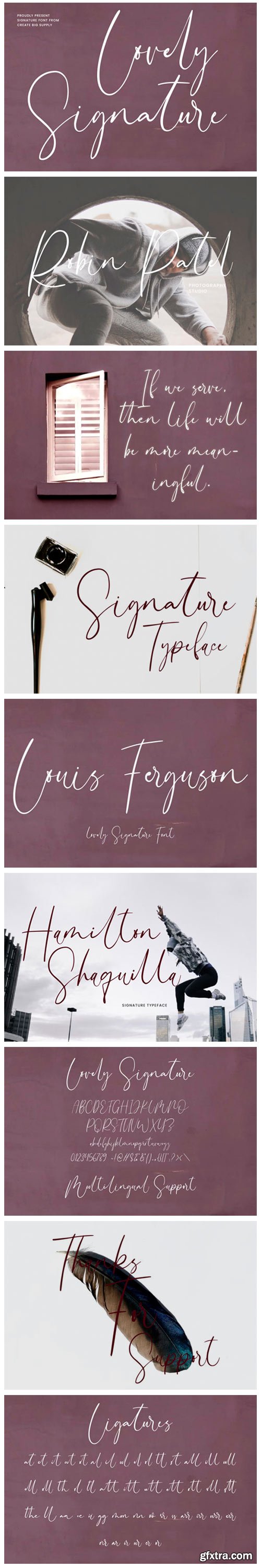 Lovely Signature Font