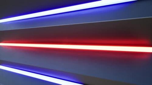 Videohive - Fly Inside A Futuristic Metal Corridor With Neon Colored Laser Lines 2 - 34134640