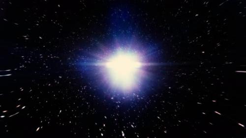Videohive - Light streams into a black hole in space - 34137056