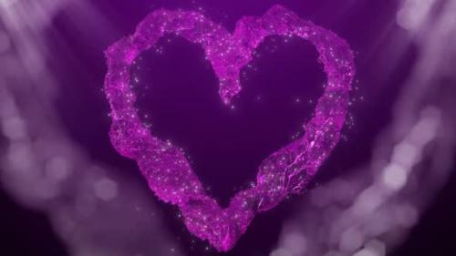 Videohive - Elegant Pink Heart Background 4K - 34137497