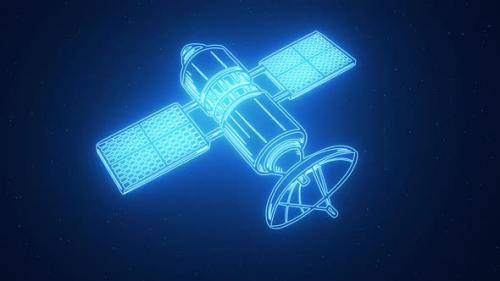 Videohive - Satellite In Space Animation - 34144752