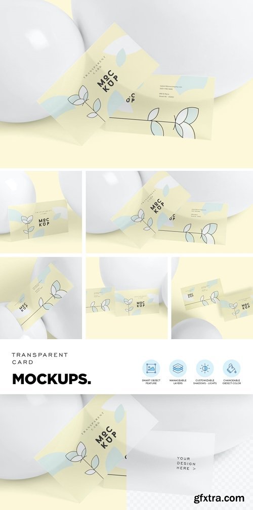CreativeMarket - Transparent Card Branding Mockups 4646661