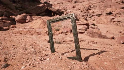 Videohive - Very Old Wooden Frame in Grand Canyon - 34136824