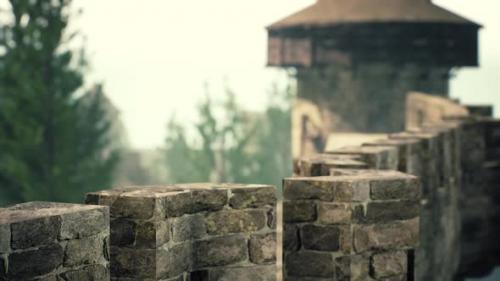 Videohive - Old Castle Walls at the Sunset - 34136926