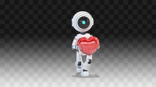 Videohive - Robot Dancing With A Heart - 34145825