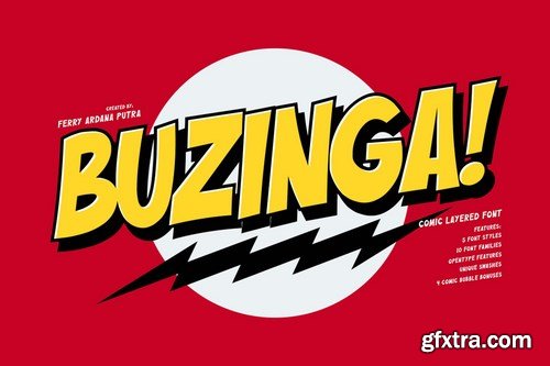 Buzinga Comic Layered Font