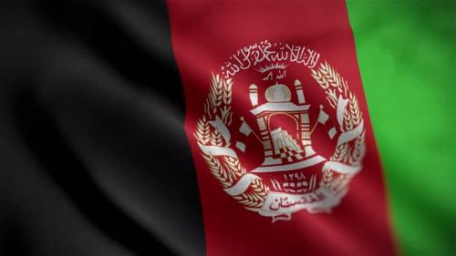 Videohive - Afghanistan Flag Angle - 34156108