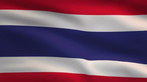 Videohive - Thailand Windy Flag Background 4K - 34121144