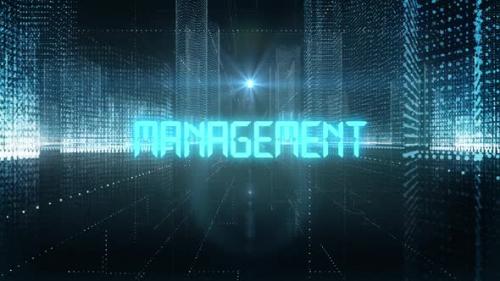Videohive - Skyscrapers Digital City Tech Word Management - 34130932