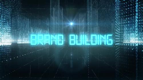 Videohive - Skyscrapers Digital City Tech Word Brand Building - 34130940