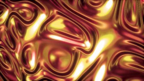 Videohive - Wavy Glossy Orange Color Surface - 34133100