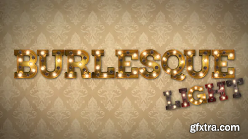 Videohive Burlesque Light Bulb Text Letters HD 20113222