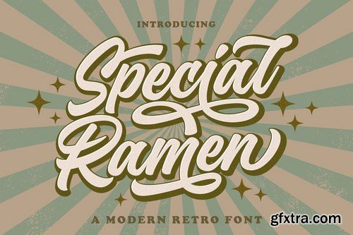 Special Ramen - Vintage Retro Font