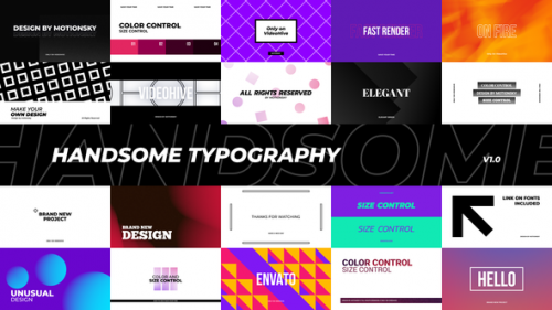 Videohive - Handsome Typography Pack | Premiere Pro - 34201469