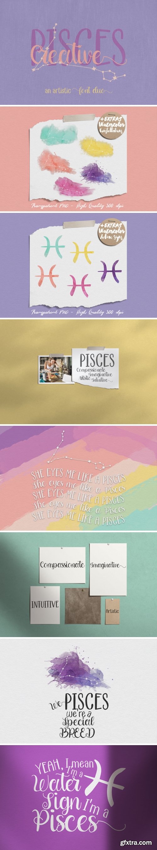 Creative Pisces Duo Font