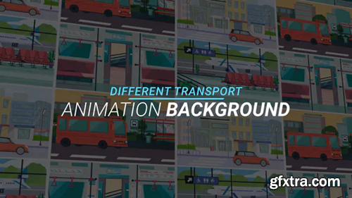 Videohive Different transport - Animation background 34221779