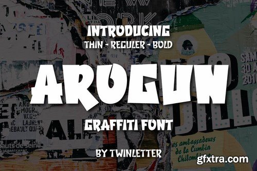 AROGUN - Graffiti Display Font