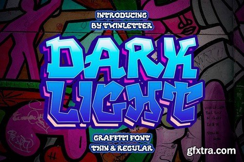 DARK LIGHT - Graffiti Display Font