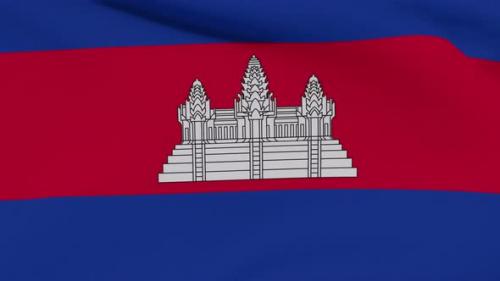 Videohive - Flag Cambodia Patriotism National Freedom Seamless Loop - 34164011