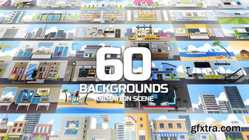 Videohive 60 Backgrounds Animation Scene 34211583