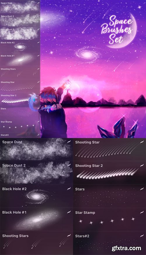 Space Brushes Set for Procreate