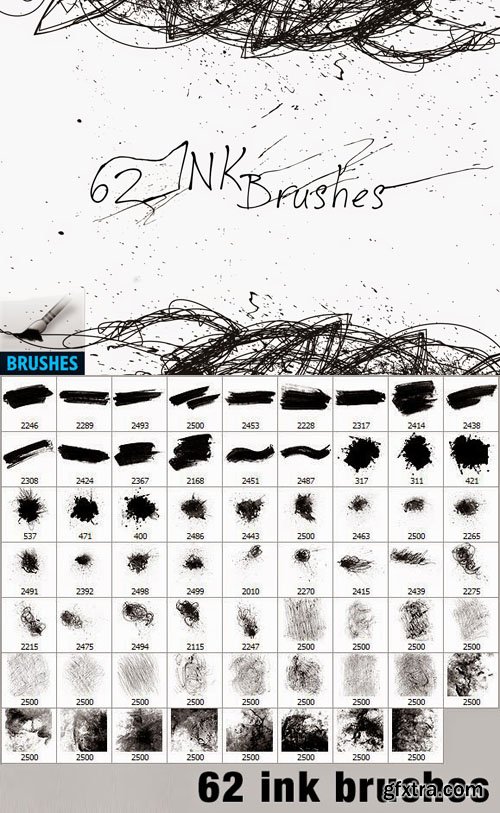 62 Ink Photoshop Brushes