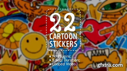 Videohive 22 Cartoon Stickers 22613593