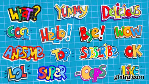 Videohive Stickers Words 22827927