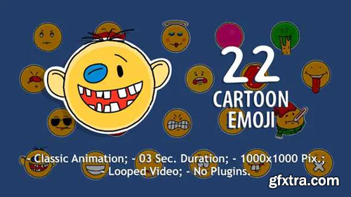 Videohive 22 Cartoon Emoji 23017206