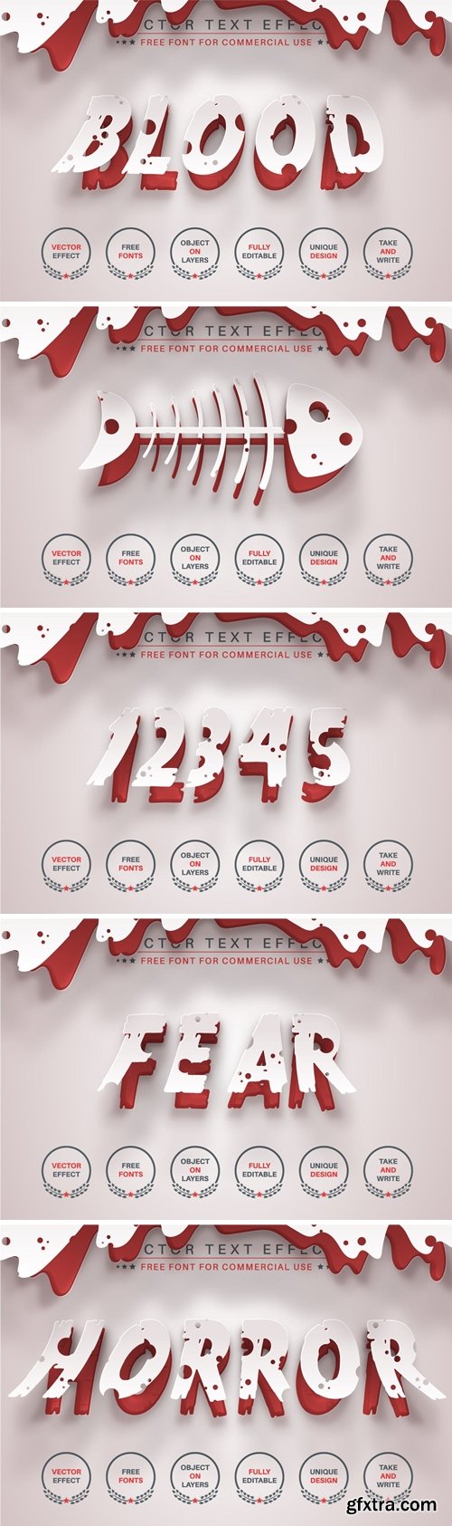 Blood - Editable Text Effect, Font Style