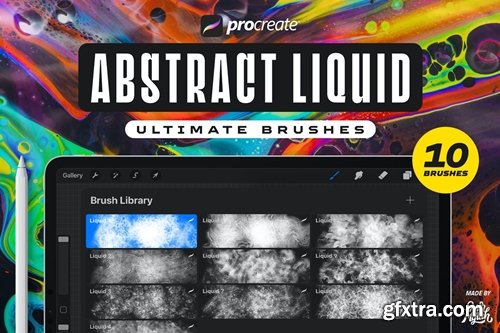 Procreate Abstract Liquid Brushes
