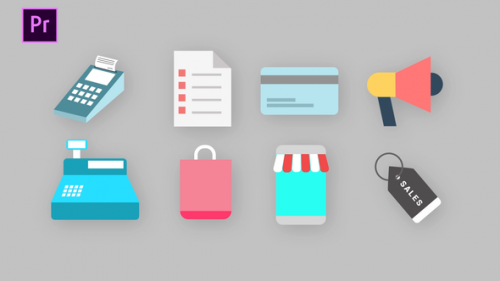 Videohive - Shopping Icons Pack - 34260204
