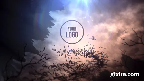 Videohive Bats Storm Halloween Logo Reveal 34264368