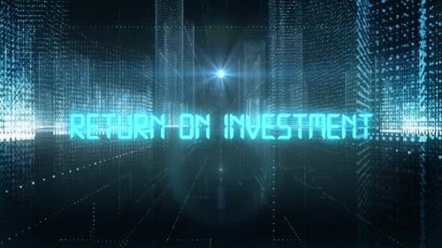 Videohive - Skyscrapers Digital City Tech Word Return On Investment - 34242380