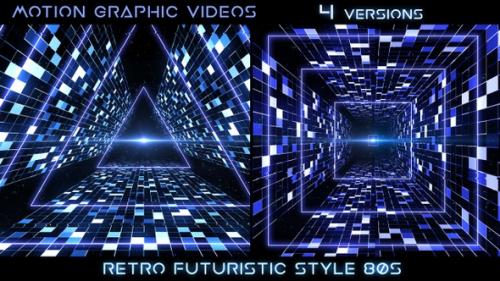 Videohive - Retro Futuristic Space Tunnels - 34252820