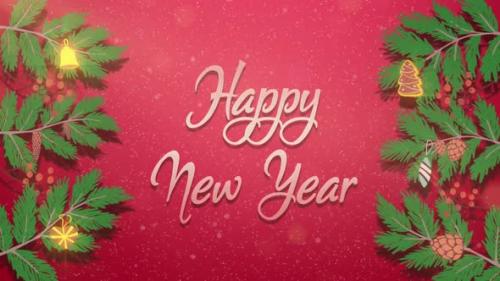 Videohive - Happy New Year and Merry Christmas Elements 2022 Neon Animation 3d Motion Design for New Year - 34259423